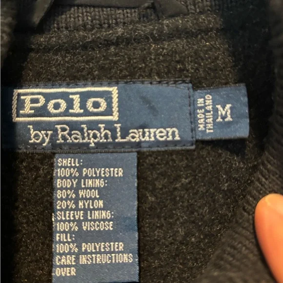 Ralph Lauren Quilted Wool Lined Jacket in Black M - Picture 3 of 6